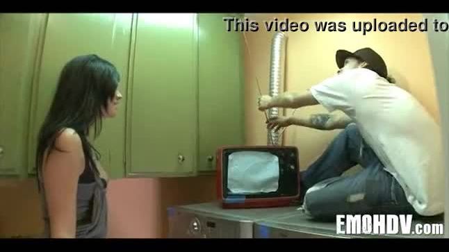 Emo babe with tats gets some dick 170